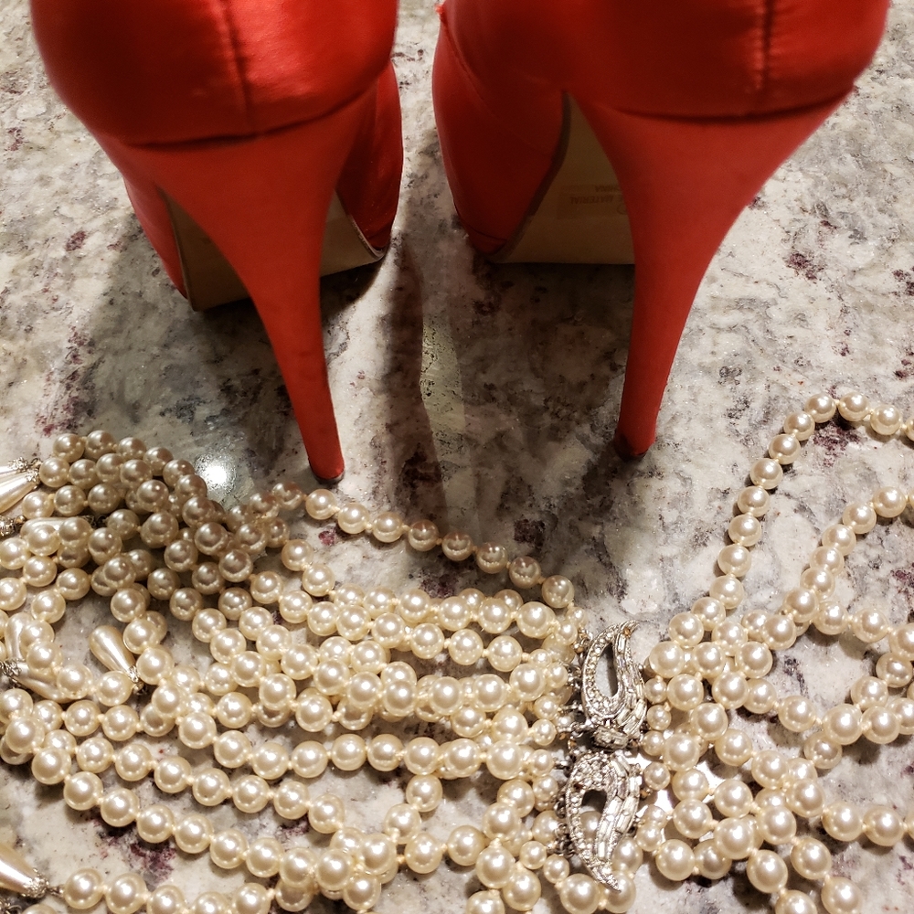 Red Rhinestone Heels - Picture 7 of 8